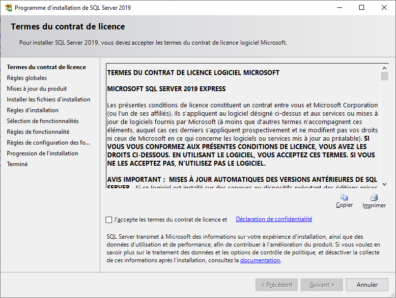 Accord Licence SQL