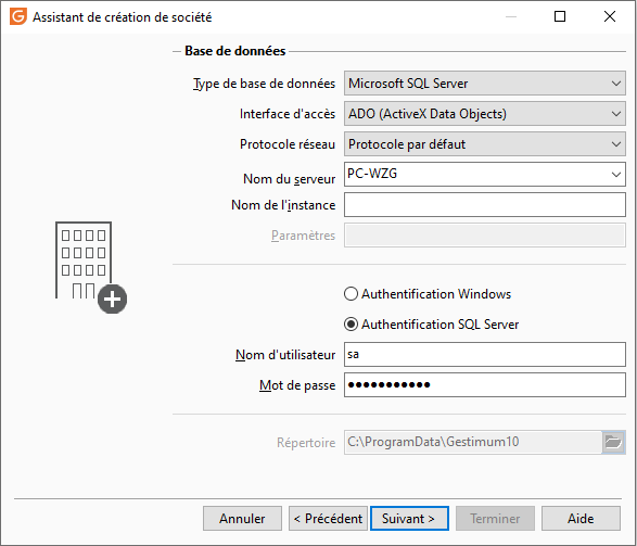 Assistant duplication connexion