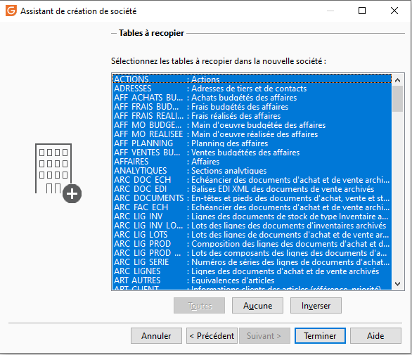 Assistant duplication tables