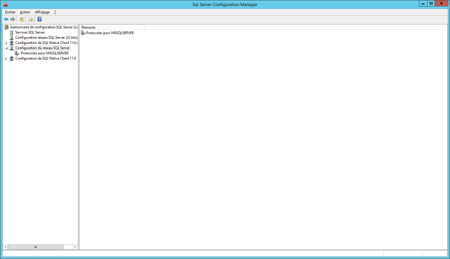 Branche Configuration Réseau SQL Server