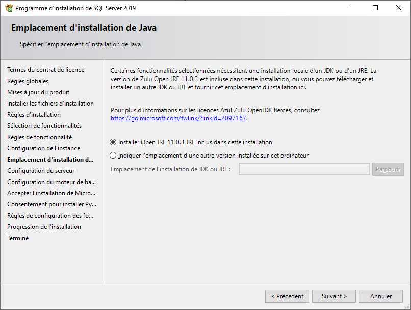 Emplacement Installation Java