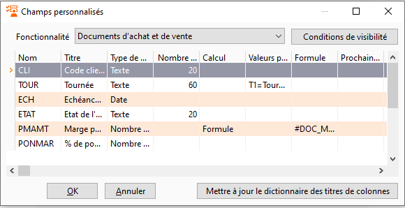 Sélection des fonctionnalités