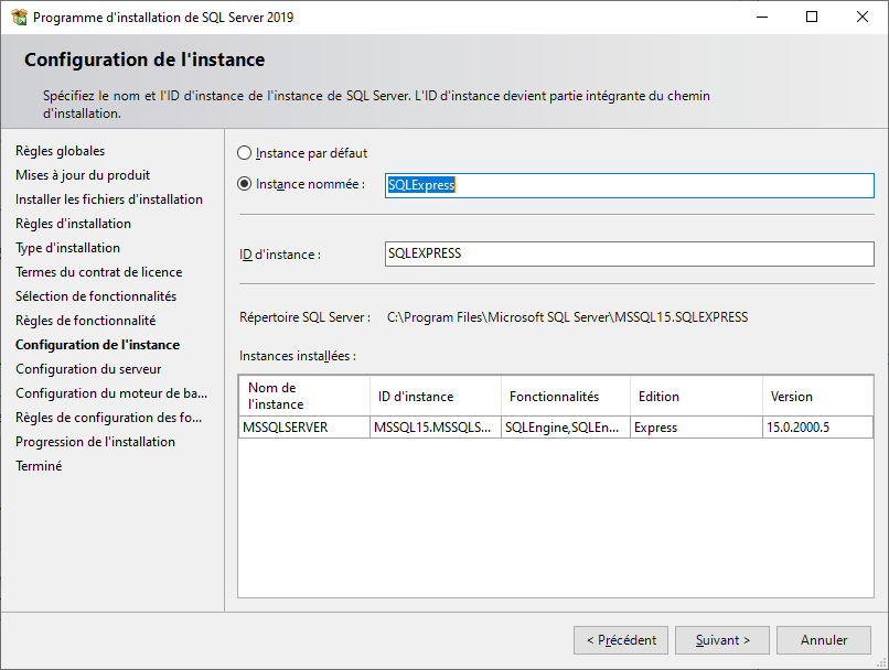 Nommer Instance