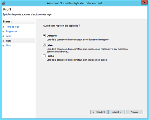 Nouvelle Règle Programme Application