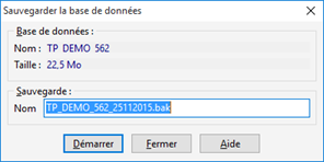 Sauvegarder Base Données